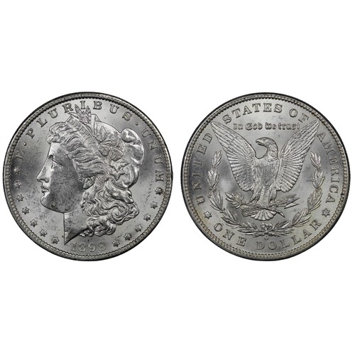 306 - USA, 1898-O Morgan Dollar. New Orleans mint. Obverse surface/bag marks otherwise aUNC with bright lu... 