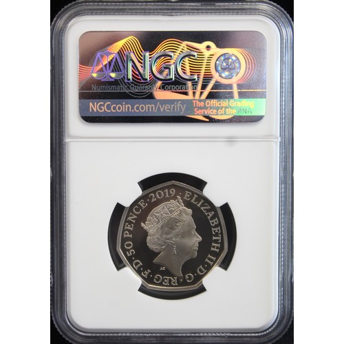 195A - 2019 Proof Kew Gardens 50p. Graded NGC PF70 Ultra Cameo and joint finest in the NGC census thus. Par... 