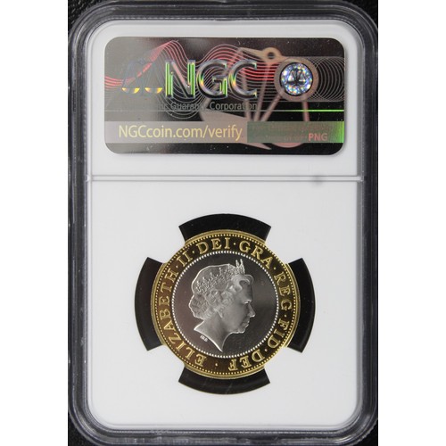 169 - 2001 Silver proof £2 commemorating Marconi's first transatlantic radio transmission. Graded NGC PF67... 