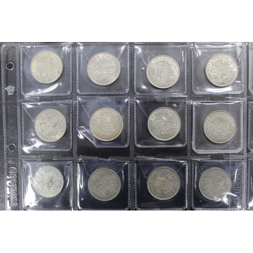 86 - A selection of UK pre decimal pre-47 & pre-20 silver comprising 36 half crowns (2 pre-1920), 18 ... 