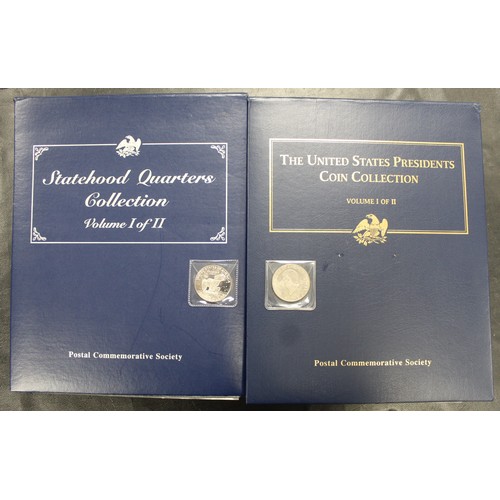 304 - The US Presidents Coin Collection volume 1 featuring the first 24 presidents with $1 coins and infor... 