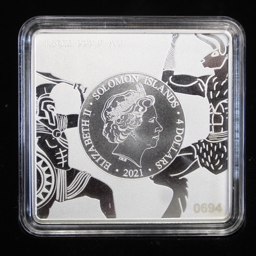 279 - Solomon Islands 2021 $4 1½oz Silver proof-like colour issue, The Minotaur of Crete. The only coin we... 