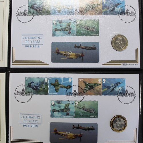 184 - A pair of RAF silver proof £2 coins in FDC/PNC presentation packs with COA's to include RAF Ba... 