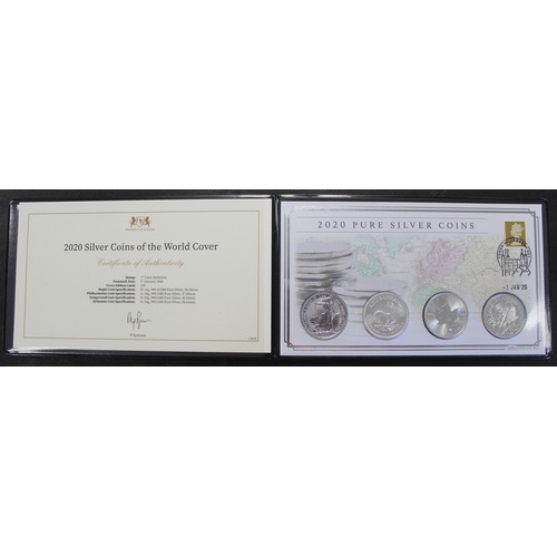 284 - 2020 Silver Coins of the World coin FDC/PNC comprising UK Britannia, South Africa Krugerrand, Canadi... 