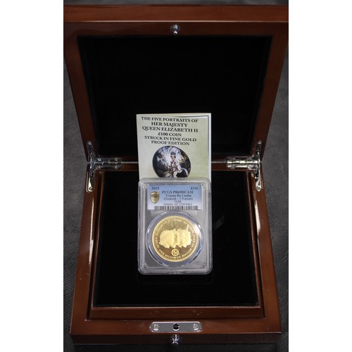 125 - Tristan Da Cunha 2015 gold proof £100. Struck to celebrate HM The Queen as Longest Reigning Monarch ... 