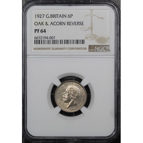 61 - 1927 Proof Sixpence, George V. Graded NGC PF64, choice UNC, with soft tone. A lovely example. [ESC 1... 