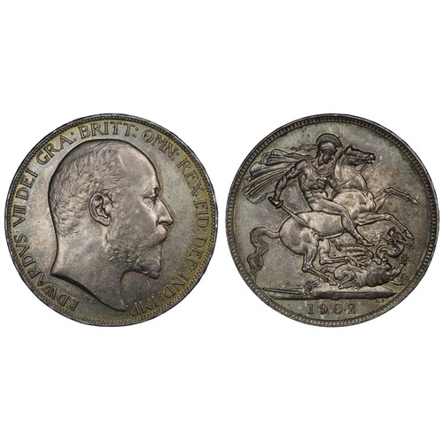 79 - 1902 Crown, Edward VII. Attractively toned with only light wear to the high points of the beard. A h... 