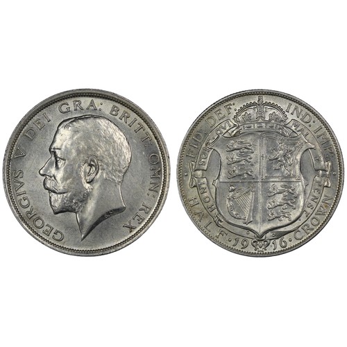 71 - 1916 Halfcrown, George V. Lustrous gEF, the reverse particularly pleasing. Obverse wiped though hard... 