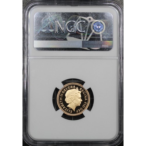 97 - 2002 Proof Half Sovereign, Elizabeth II. Graded NGC PF69 Ultra Cameo and presented in Modern Soverei... 