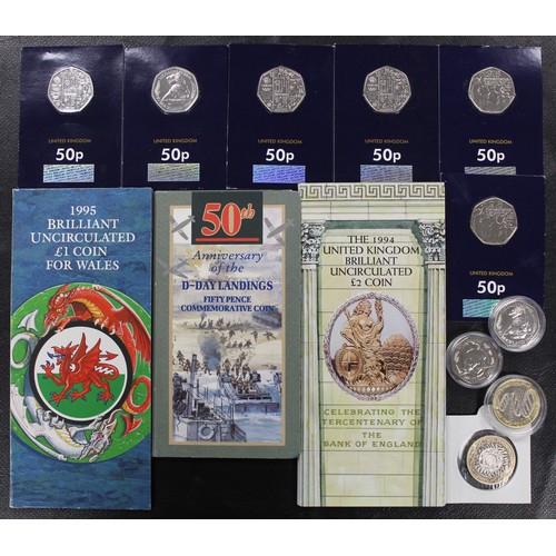 162 - BUNC coin assortment presented in RM packs, Change Checker cards & capsules and comprises £2, £1... 