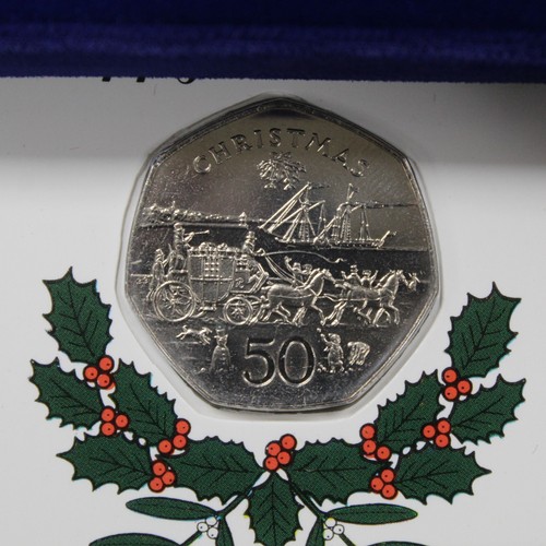 263 - Isle of Man coin assortment (13) including 1980 Christmas 50p, 3-coin £1 set including silver issue ... 