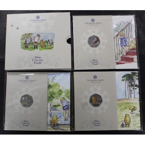 150 - 2020 BUNC Winnie the Pooh 3-coin 50p collection. Individual packs still mint sealed. Ideal gift for ... 