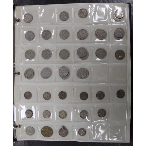 220 - A collectors album of UK coins including silver and briefly comprising 136g pre-47 silver (including... 