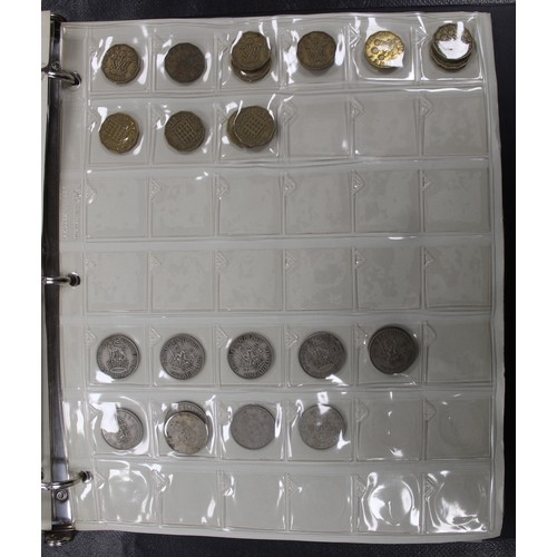 220 - A collectors album of UK coins including silver and briefly comprising 136g pre-47 silver (including... 