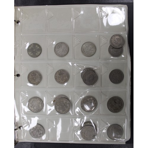 220 - A collectors album of UK coins including silver and briefly comprising 136g pre-47 silver (including... 