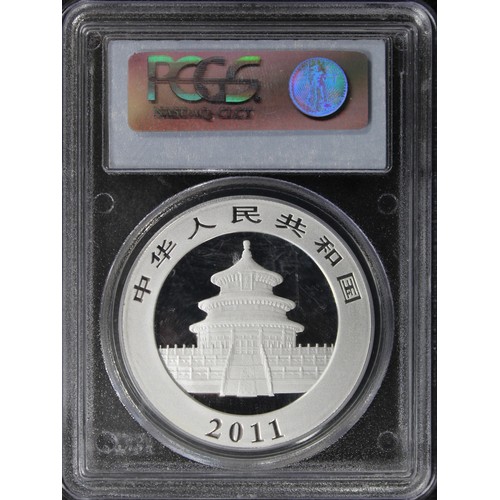 266 - China 2011 silver 10 yuan Panda. Graded PCGS MS69, FDC/nFDC.