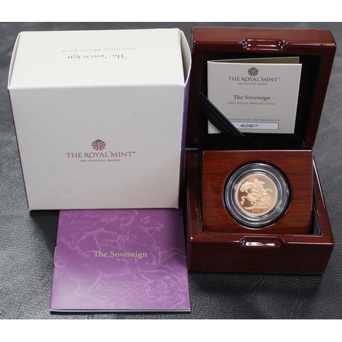 105 - 2021 Gold proof sovereign, Elizabeth II. Struck with a 95 cypher in exergue to commemorate HM QEII 9... 