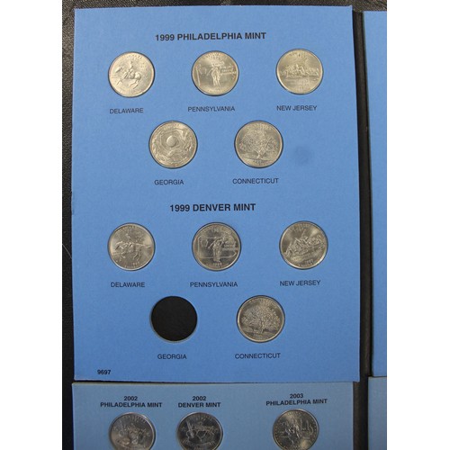 305 - A pair of State Quarter Whitman folders, partially completed. Missing 5 issues though with 5 additio... 