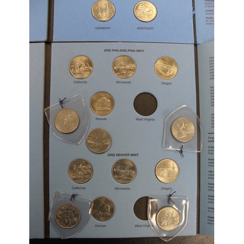 305 - A pair of State Quarter Whitman folders, partially completed. Missing 5 issues though with 5 additio... 