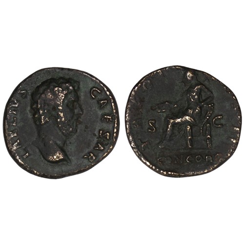 17 - Lucius Aelius Caesar AE dupondius. Ex. Roma Numismatics. Scarce. [Cohen 8, Sear 5]. ... 