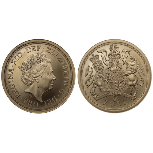 186 - 2022 Strike on the Day sovereign, Elizabeth II. Struck to uncirculated standard with matt finish on ... 