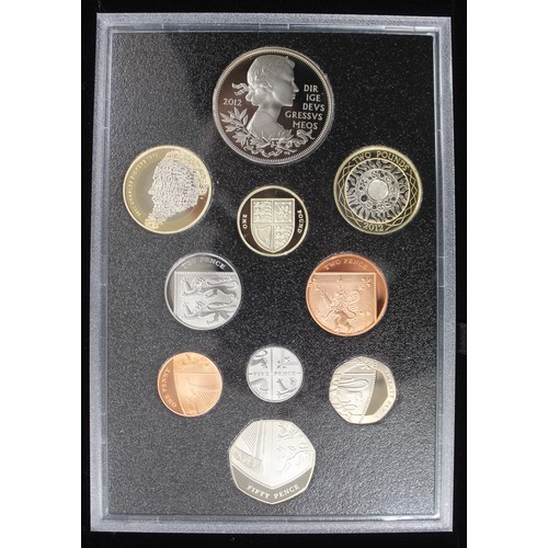 276 - 2012 Royal Mint 10-coin proof set including Queen Elizabeth II Diamond Jubilee £5 coin in book-style... 