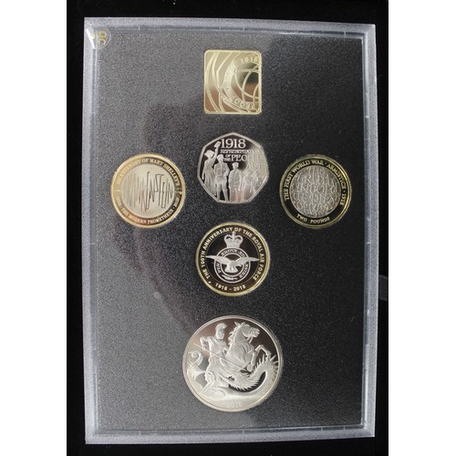 281 - 2018 Royal Mint 13-coin proof set, Collectors Edition, featuring the Frankenstein £2 & Prince Ge... 