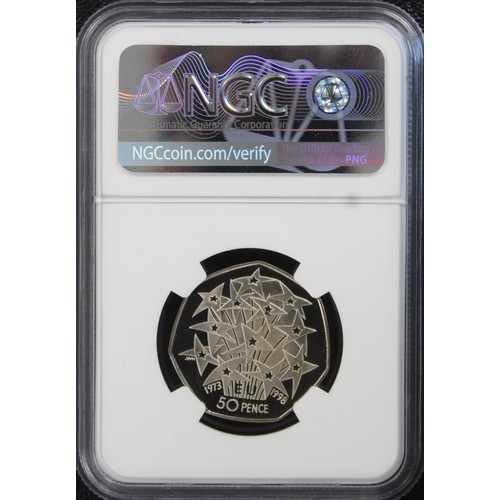 233 - NGC PF68 Ultra Cameo 1998 Proof 50p commemorating the 25th Anniversary of the EEC. Choice nFDC, the ... 