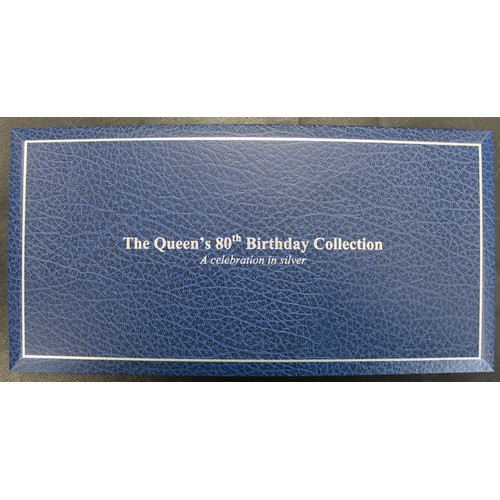 292 - 2006 Queens 80th Birthday Silver Proof Collection including maundy set. Some toning to the obverses ... 