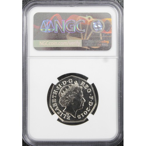 237 - NGC MS68 DPL 2015 BUNC 50p coin commemorating the 75th Anniversary of the Battle of Britain. Just on... 