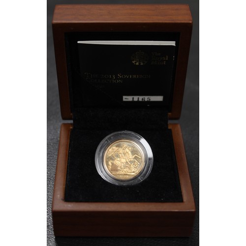 161 - 2013 Proof sovereign, Elizabeth II. Handled with some hazing, occasional minor marks beneath. Obvers... 