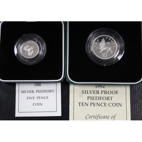 216 - Silver piedfort proof & silver proof coins (13) comprising 1982 piedfort 20p (3), 1992 piedfort ... 