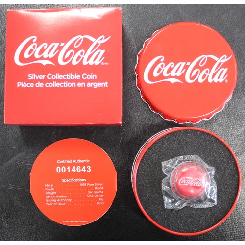 305 - Coca-Cola World Edition 2018 Fiji $1 presented in Canada Edition pack. Mint sealed as issued with ti... 