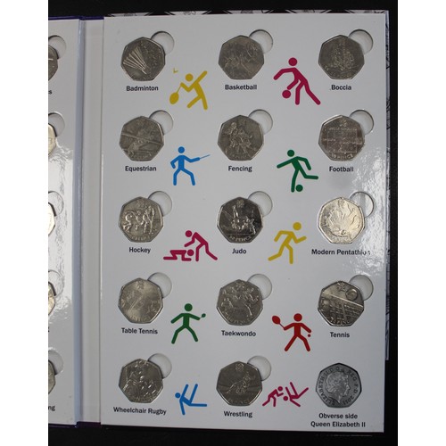 236 - 2012 London Olympics 50p collection, complete in presentation folder. Generally from light circulati... 