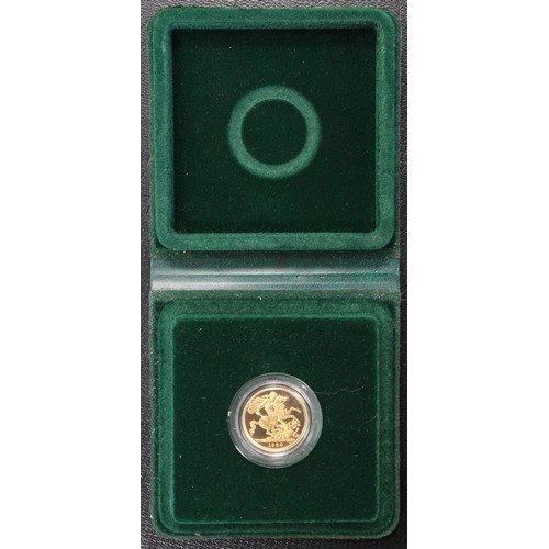 130 - 1980 Proof sovereign, Elizabeth II. A few surface marks. nFDC. Cased. [Marsh 311A, S.SC1]