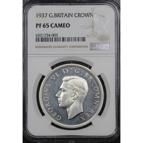 79 - 1937 Proof Crown, NGC PF65 CAMEO, George VI. A most attractive example with only minor contact marks... 