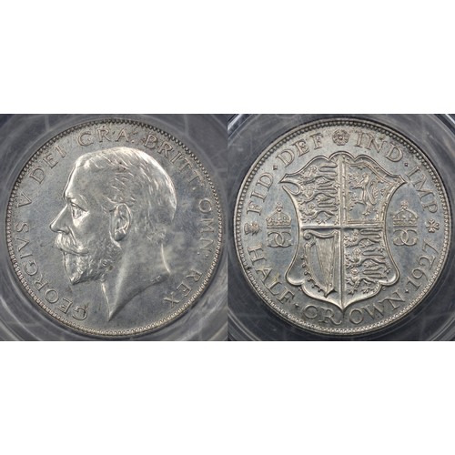 66 - 1927 Proof halfcrown, CGS 85, George V. A few light surface marks and some soft toning. UNC. [ESC 77... 