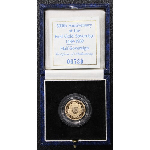 99 - 1989 Proof half sovereign, Elizabeth II. One of the key special issues with design by Bernard Sindal... 