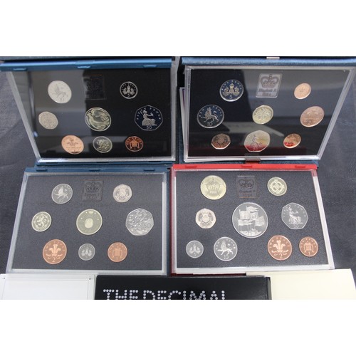 284 - Royal Mint proof year set (5) comprising 1971, 1984, 1994, 1995 & 1996. The last in deluxe red l... 