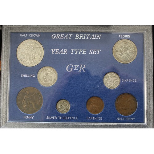 272 - A wide and varied assortment of coins and related items to include BUNC year sets (8), Jersey 1966 p... 