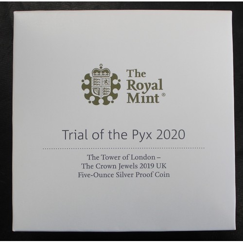 212 - Trial of the Pyx 2019 Tower of London 5oz silver proof £10. The Trial of the Pyx is an ancient and a... 