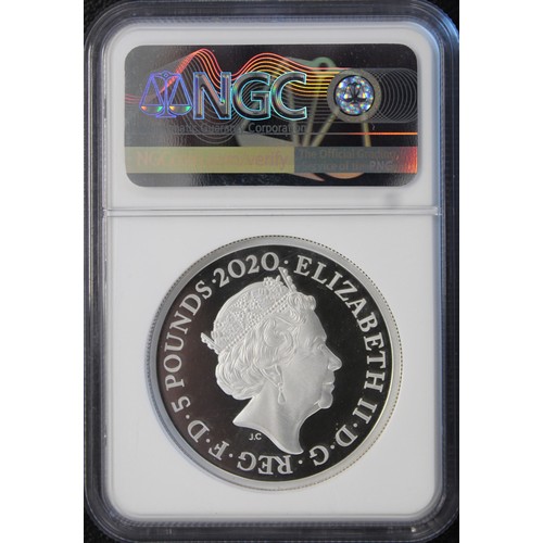 200 - NGC PF69 Ultra Cameo 2020 Three Graces 2oz Silver £5 coin, part of the Great Engravers series. Compl... 