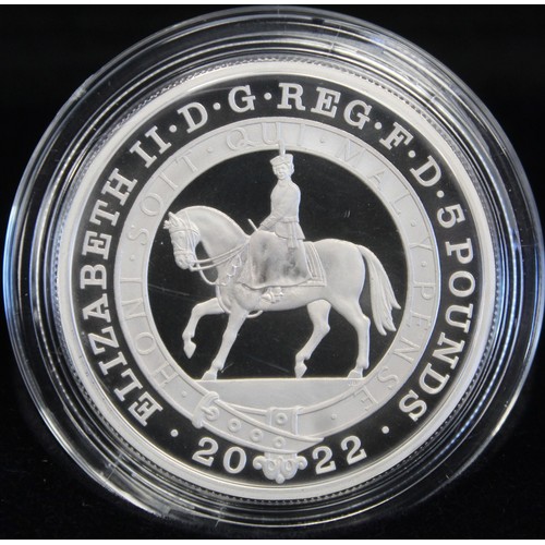 210 - 2022 Platinum Jubilee 2oz silver proof, Elizabeth II. Struck in celebration of Queen Elizabeth's 70 ... 