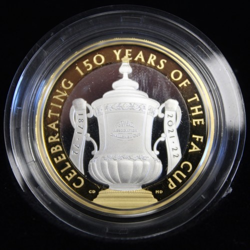 261 - 2022 Silver proof £2 coin commemorating the 150th Anniversary of the FA Cup. Cased with COA (#3072),... 