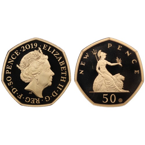 192 - 2019 Gold proof 50p, 