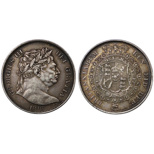 86 - 1816 Halfcrown, George III. Obv. large 