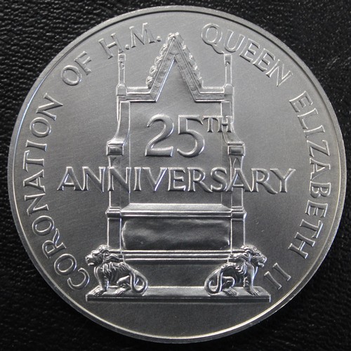 10 - A 1978 silver commemorative medal celebrating the 25th Anniversary of the coronation of HM Queen Eli... 