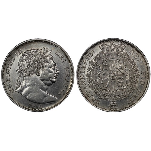 94 - 1816 Halfcrown, George III. Obv. large 