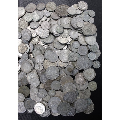 128 - A large selection of pre-47 silver from threepence to crown and including many higher grade examples... 