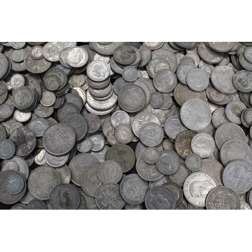 128 - A large selection of pre-47 silver from threepence to crown and including many higher grade examples... 